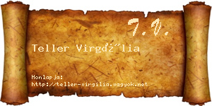 Teller Virgília névjegykártya